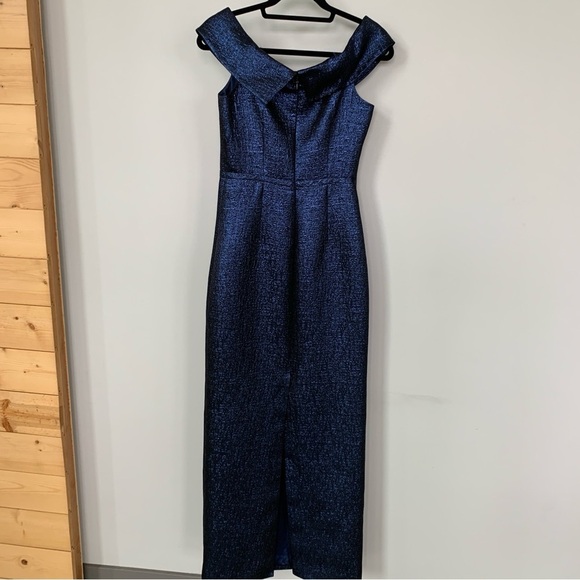 Rickie Freeman for Teri Jon Navy Blue Maxi Dress - Picture 4 of 9